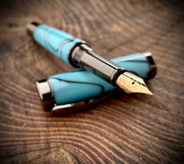 #0314 - Blue Ribbon Acrylic Fountain Pen