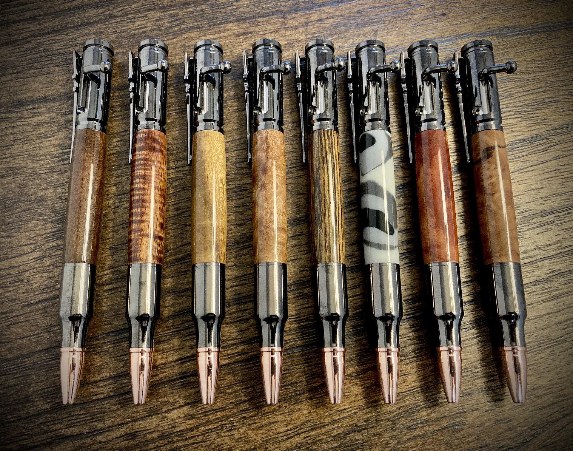 Handmade Bolt Action Ballpoint Pens - Waddle Woodturnings