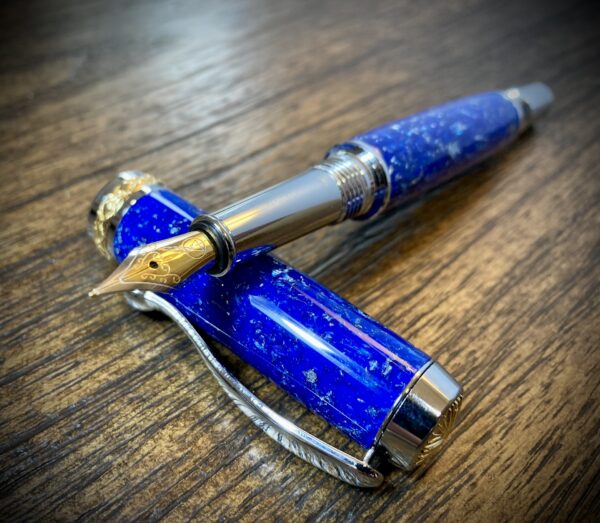 #399 Blue with Silver Fleck Convertible Pen