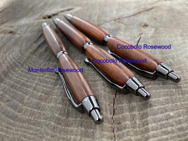7mm Click Pens - Cocobolo and Monterillo WITH LABELS