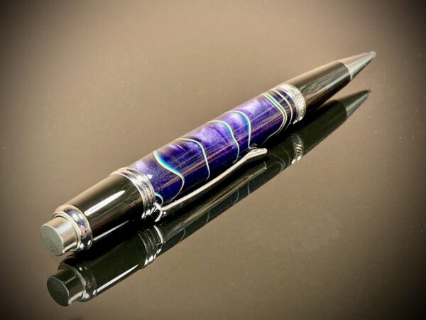 Purple Ribbon Click Pen